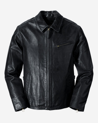 Men's Leather Journeyman Bomber Jacket