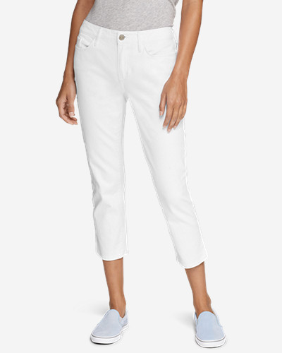Women's Curvy Crop Jeans - White