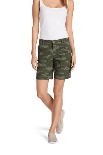 Women's Adventurer Stretch Ripstop Cargo Shorts - Camo - Slightly Curvy