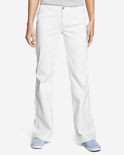 Women's Curvy Denim Trousers - White
