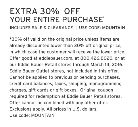 Size Charts | Customer Service | Eddie Bauer