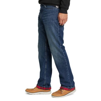 eddie bauer men's flannel lined jeans