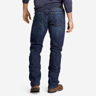 Thumbnail View 2 - Men's Fleece-Lined Flex Jeans - Straight