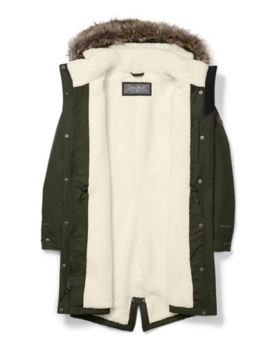 sherpa lined parka womens