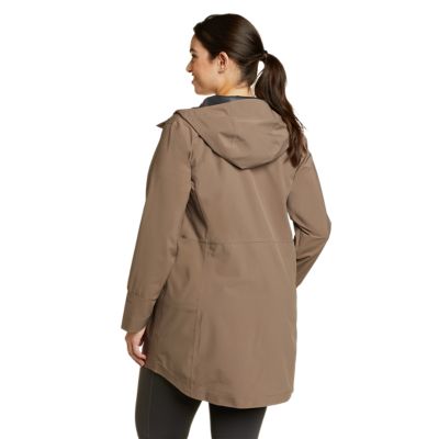 eddie bauer cloud cap stretch insulated trench coat