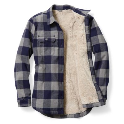 Women s Eddie s Favorite Flannel Sherpa Lined Shirt Jacket