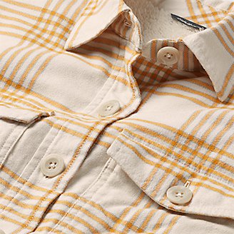 Thumbnail View 3 - Women's Eddie's Favorite Flannel Faux Shearling-Lined Shirt Jacket