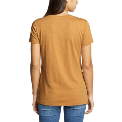 Women's Legend Wash Slub Short-sleeve V-neck T-shirt | Eddie Bauer