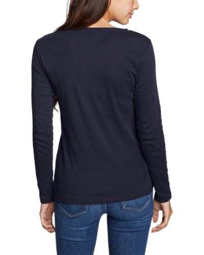 Eddie Bauer Women's Favorite Long-Sleeve Crewneck T-Shirt | eBay