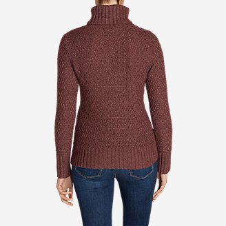 Thumbnail View 2 - Women's Cable Fable Turtleneck Sweater