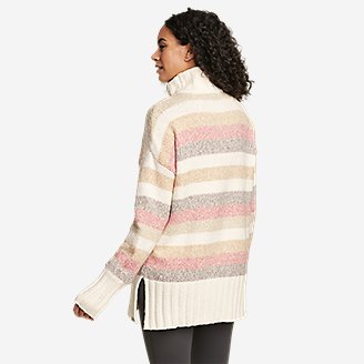 Thumbnail View 2 - Women's Rest & Repeat Funnel-Neck Sweater - Stripe