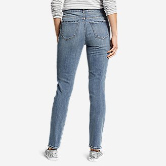 Eddie Bauer Womens Voyager Slim Straight Jeans Slightly Curvy
