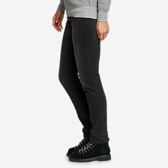 Thumbnail View 3 - Women's Voyager Fleece-Lined High-Rise Jeans - Slightly Curvy Slim Straight