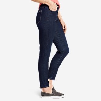 Eddie Bauer Womens Voyager Slim Straight Jeans Slightly Curvy