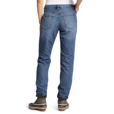 eddie bauer fleece lined jeans