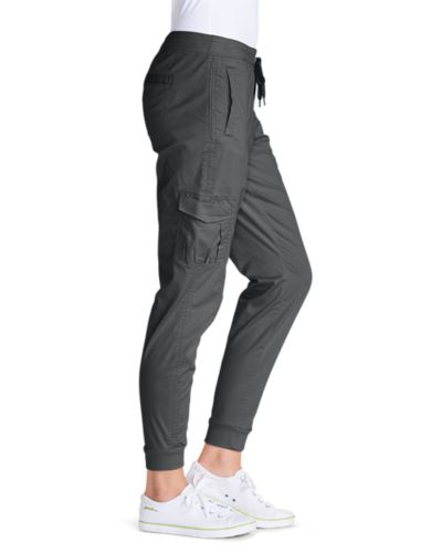 womens twill jogger pants