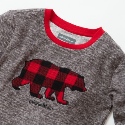 NEW Eddie Bauer Baby Christmas Plaid LumberjaCk Pajamas Soft Fleece 18 Ret.  $35