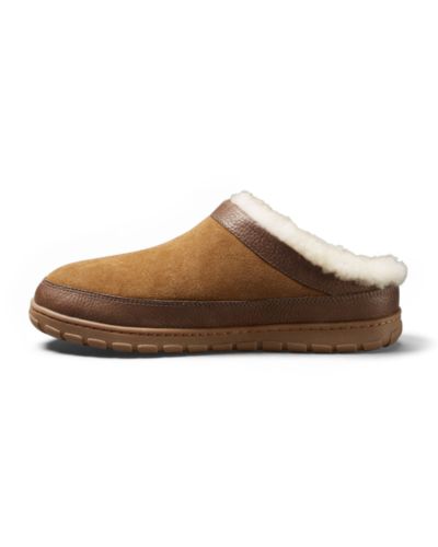 men's eddie bauer shearling scuff slippers