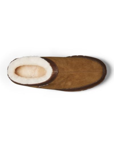 men's eddie bauer shearling scuff slippers