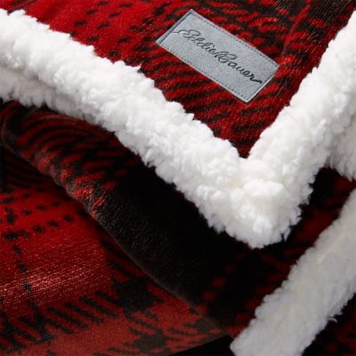 Eddie bauer cabin discount plaid sherpa throw