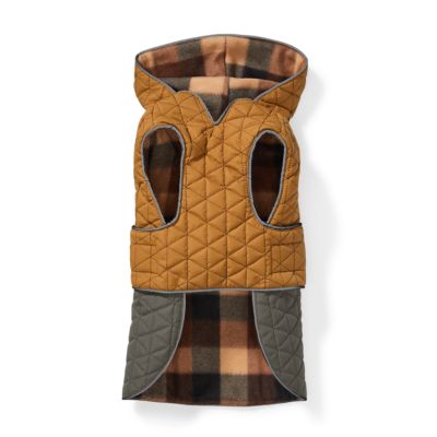 Eddie bauer plaid dog jacket sale