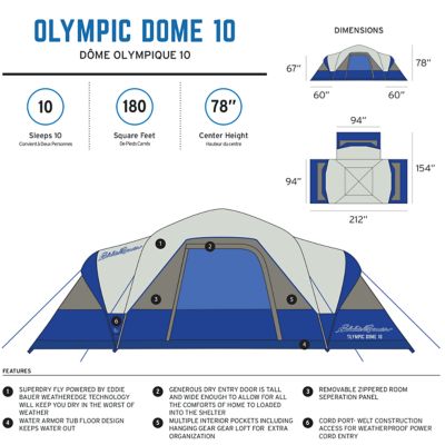 Olympic Dome 10 Multi-room Tent | Eddie Bauer