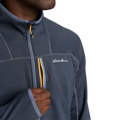 Men's High Route Grid Fleece Full-zip Mock Neck