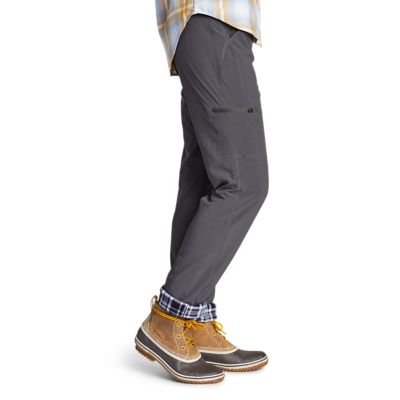 New Eddie Bauer Ladies Polar Fleece Lined Pants size 16 grey gray plaid  cuff