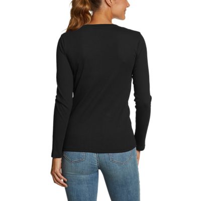 Women's Myriad Rib Long-sleeve Crew - Solid | Eddie Bauer