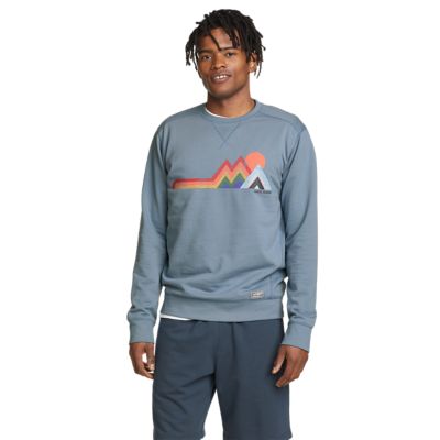 Camp Fleece Graphic Crewneck Sweatshirt - Pride Multi Mountains