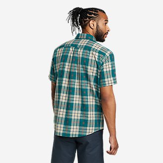 Thumbnail View 2 - Men's Tidelands Short-Sleeve Yarn-Dyed Textured Shirt