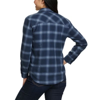 Women's Faux Shearling-Lined Flannel Shirt Jacket