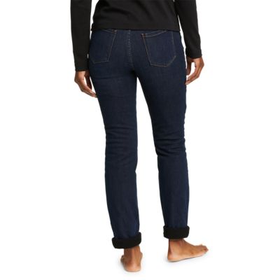 Ladies fleece lined jeans sale