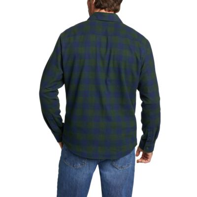 Eddie bauer fleece on sale lined flannel shirt