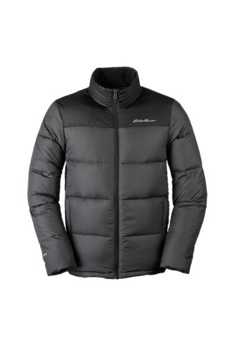 Eddie Bauer Men's Hooded Down Jacket (XL, Black)