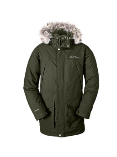 mens hooded down parka