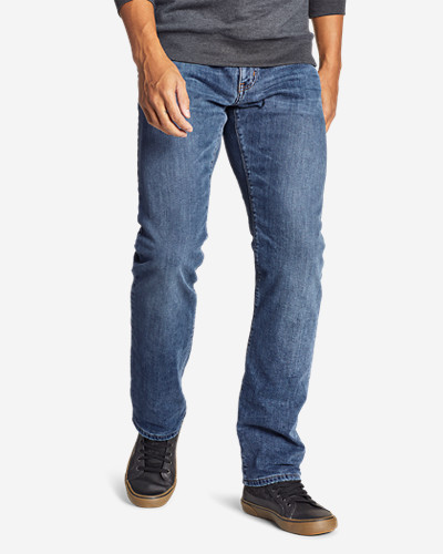 Eddie Bauer Men's Flannel-Lined Flex Jeans - Straight Fit