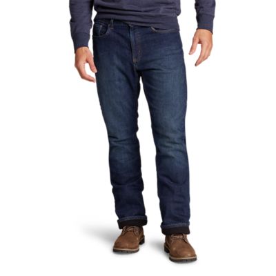 Eddie Bauer Men's Fleece-Lined Flex Jeans - Straight