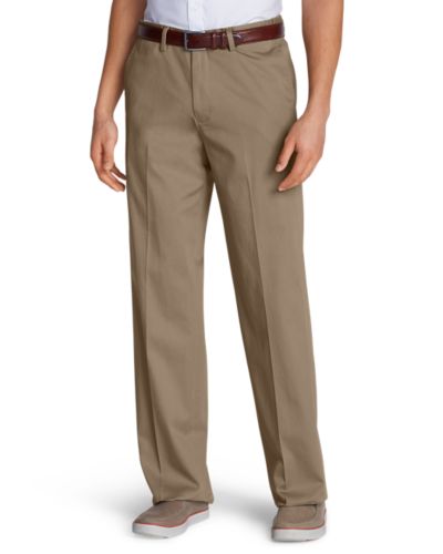 Men's Dress Performance Comfortwaist Flatfront Khakis Relaxed