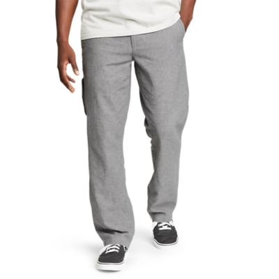 BEACH Men's Linen Blend Pants (Windsor Tan, Terra Cotta)