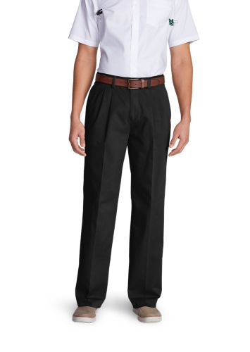 relaxed fit pleated chino