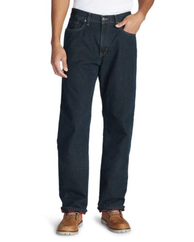 Eddie Bauer Men's Flannel-Lined Jeans - Relaxed Fit