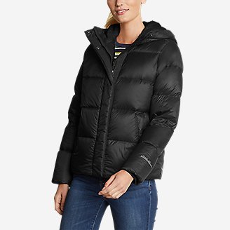 Thumbnail View 1 - Women's Stratuslite Down Faux Shearling-Lined Hoodie