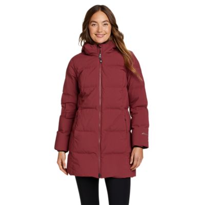 Eddie bauer glacier peak seamless stretch down duffle hot sale coat