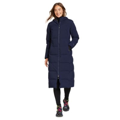 Eddie bauer glacier peak seamless stretch store down duffle coat