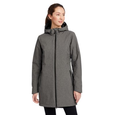 Women's Cloud Cap Stretch Insulated Trench Coat Eddie Bauer