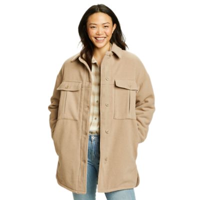 Womens khaki hotsell shirt jacket