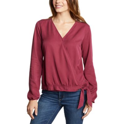 Women's Tranquil Tie Wrap Top | Eddie Bauer