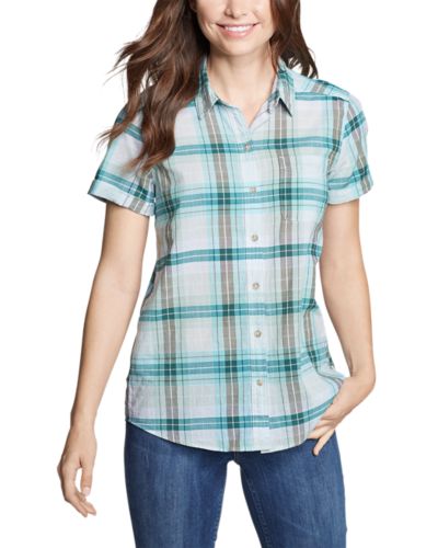 Image of Women's Packable Short-Sleeve Shirt - Boyfriend