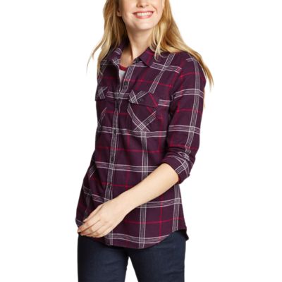 womens slim fit flannel shirt